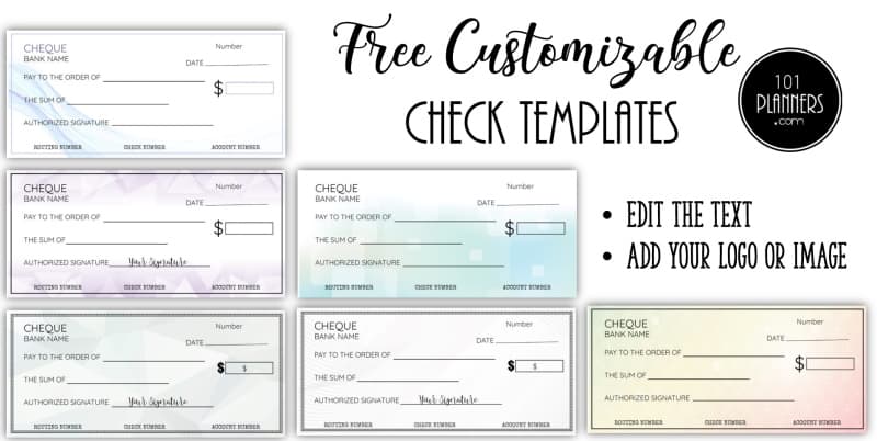 oversized check template